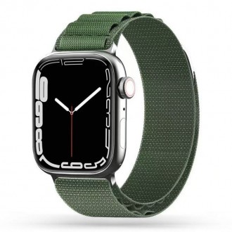 Žalia apyrankė "Tech-Protect Nylon Pro" laikrodžiui Apple Watch 4 / 5 / 6 / 7 / 8 / 9 / SE (38 / 40 / 41 MM)