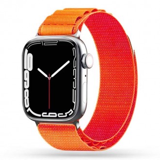 Oranžinė apyrankė "Tech-Protect Nylon Pro" laikrodžiui Apple Watch 4 / 5 / 6 / 7 / 8 / 9 / SE (38 / 40 / 41 MM)
