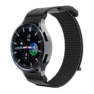 Juodos spalvos tekstilinis dirželis "Tech-Protect Scout" laikrodžiui Samsung Galaxy Watch 4 / 5 / 5 PRO / 6