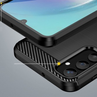 Juodas dėklas "Tech-Protect Tpucarbon" telefonui Samsung Galaxy A05S