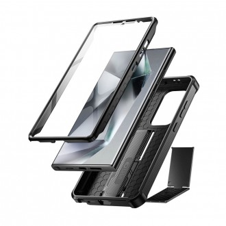 Juodas dviejų dalių dėklas "Tech-Protect Kevlar Cam+" skirtas Samsung Galaxy S24 Ultra