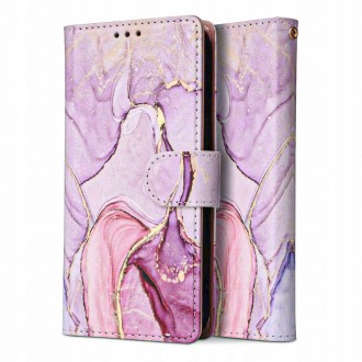 Marmurinis atverčiamas dėklas "Tech-Protect Wallet Marble" telefonui Samsung Galaxy A55 5G