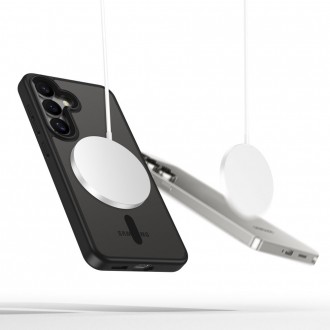 Skaidrus dėklas su juodomis detalėmis "Tech-Protect Magmat Magsafe" telefonui Samsung Galaxy S25