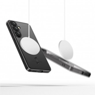 Skaidrus dėklas su juodomis detalėmis "Tech-Protect Magflex Magsafe" telefonui Samsung Galaxy S25 