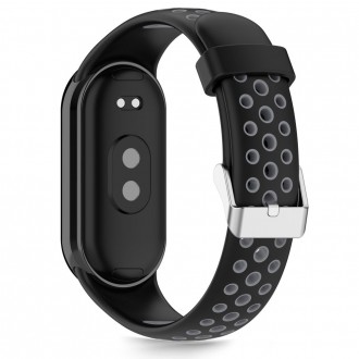 Juoda/Pilka apyrankė "Tech-Protect Iconband AIR" laikrodžiui Xiaomi Smart Band 8 / 9 / 10 / NFC