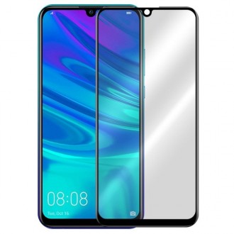 5D juodas apsauginis grūdintas stiklas Huawei P Smart Plus 2019 telefonui "Full Glue"