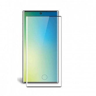 Apsauginis grūdintas stiklas ''5D Full Glue HQ Quality''  Samsung Galaxy G973 S10 telefonui (su ispjovimu pirsto antspaudui)