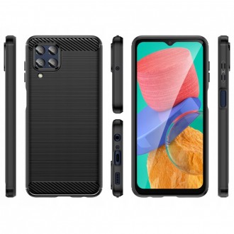 Juodas dėklas "TECH-PROTECT TPUCARBON" telefonui Galaxy M33 5G