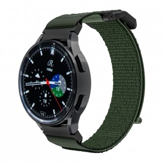 Žalios spalvos tekstilinis dirželis "Tech-Protect Scout" laikrodžiui Samsung Galaxy Watch 4 / 5 / 5 PRO / 6