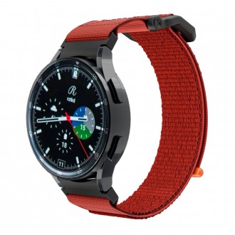 Tamsios oranžinės spalvos tekstilinis dirželis "Tech-Protect Scout" laikrodžiui Samsung Galaxy Watch 4 / 5 / 5 PRO / 6
