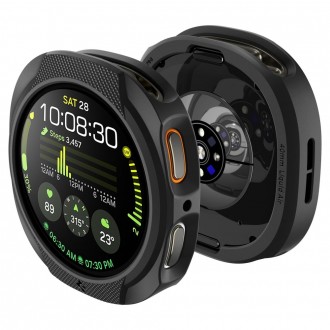 Juodas dėklas "Spigen Liquid Air" laikrodžiui Samsung Galaxy Watch 8 (44 MM)