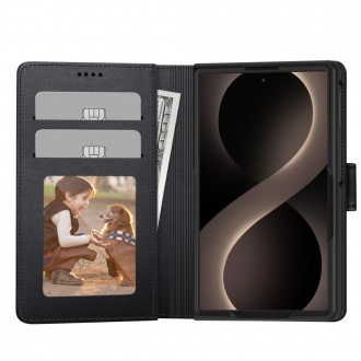 Juodas atverčiamas dėklas "Tech-Protect Wallet" telefonui Samsung Galaxy Z FOLD 8