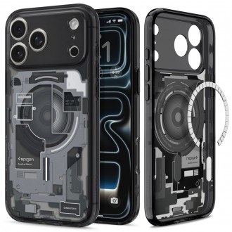 Dėklas Spigen Ultra Hybrid Magsafe telefonui Apple Iphone 17 PRO / 18 PRO ZERO ONE BLACK
