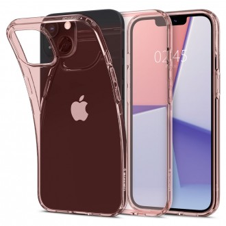 Permatomas/rožinins dėklas "Spigen Crystal Flex Space" telefonui iPhone 13 