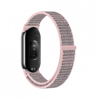 Rožinė apyrankė "Tech-Protect Nylon" laikrodžiui Xiaomi Smart Band 8 / 8 NFC