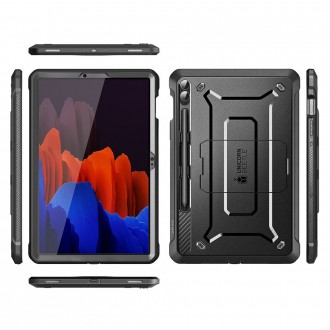 Juodas itin tvirtas dėklas "Supcase Unicorn Beetle Pro" skirtas Samsung Galaxy Tab S9 FE+ Plus 12.4 X610 / X616B 