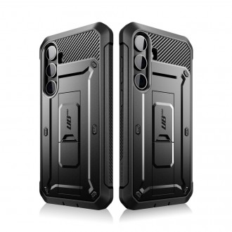 Juodas itin tvirtas dviejų dalių dėklas "Supcase Unicorn Beetle Pro 2-SET" telefonui Samsung Galaxy S24 Plus