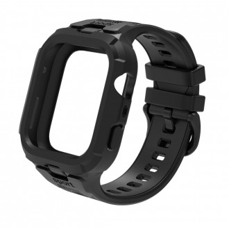 Juoda apyrankė/dėklas "Tech-Protect Armour" laikrodžiui Huawei Watch Fit 3 / 4 / 4 PRO