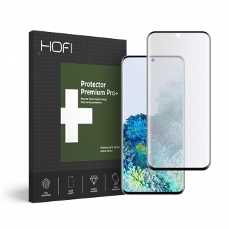 Juodas Lankstus apsauginis stiklas Samsung Galaxy S20 telefonui "Hofi Ultraflex"