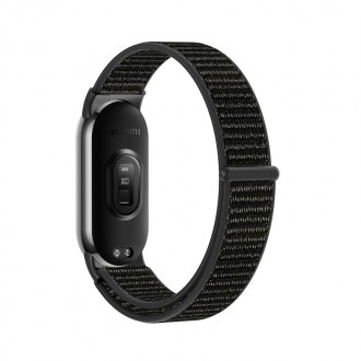 Juoda apyrankė "Tech-Protect Nylon" laikrodžiui Xiaomi Smart Band 8 / 8 NFC