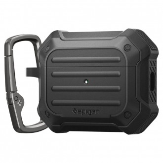 Juodas dviejų sluoksniu dėklas "Spigen Tough Armor Mag Magsafe" skirtas iPhone Airpods Pro 1 / 2