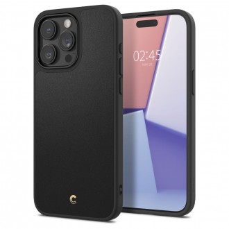 Juodas išskirtinio dizaino matinis dėklas "Spigen Cyrill Kajuk Mag Magsafe" telefonui iPhone 15 Pro Max