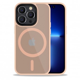 Rožinis permatomas/matinis dėklas "Tech-Protect Magmat Magsafe" telefonui iPhone 14 Pro Max