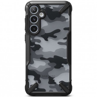 Juodais tvirtais kraštais dėklas "Ringke Fusion X Camo" telefonui Samsung Galaxy A55 5G