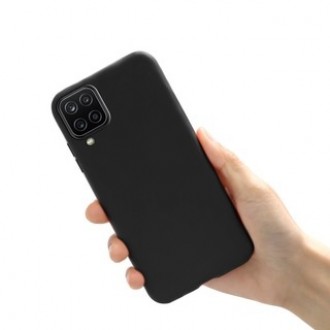Juodas dėklas ''Rubber TPU'' telefonui Samsung Galaxy A12