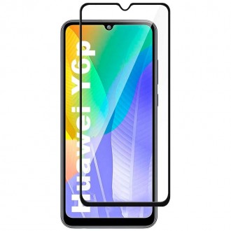 Apsauginis grūdintas stiklas ''9D Full Glue '' Huawei Y6P telefonui