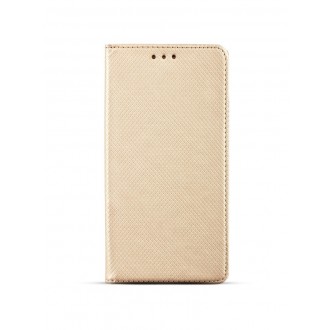 Auksinės spalvos atverčiamas dėklas Samsung Galaxy (J500) J5 telefonui "Smart Book Magnet"