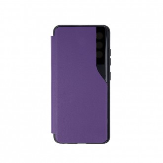 Purpurinis atverčiamas dėklas "Smart View TPU" telefonui Samsung S21 5G