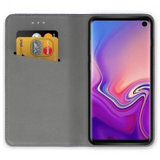 Juodas atverčiamas dėklas ''Smart Magnet'' telefonui Huawei Y6 2019 / Y6 Pro 2019