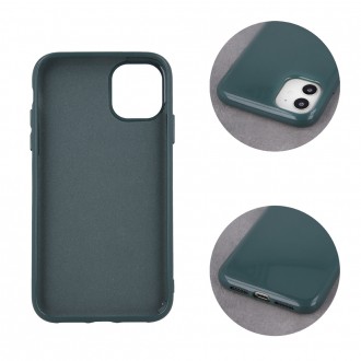 Tamsiai žalias silikoninis dėklas su blizgučiais "Jelly Case" telefonui Apple iPhone 13 Mini