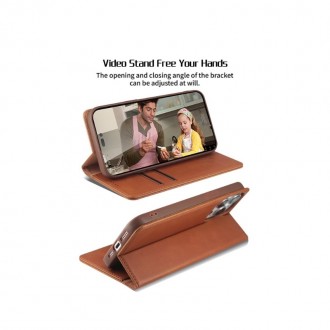 Rudas atverčiamas dėklas HDD Magnetic Wallet Case telefonui Samsung Galaxy A175 A17 4G / A176 A17 5G / A185 A18 4G / A186 A18 5G