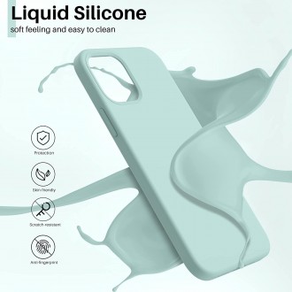 Mėtinės spalvos dėklas "Liquid Silicone 1.5mm" telefonui iPhone 14