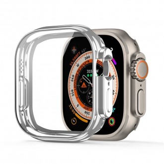 LCD apsauginis stikliukas / dėklas Dux Ducis Samo Apple Watch Ultra 41mm sidabrinis