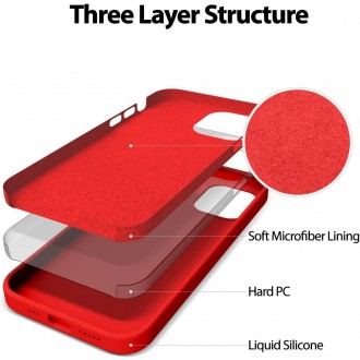 Raudonos spalvos dėklas "Mercury Silicone Case" telefonui Samsung Galaxy A175 A17 4G / A176 A17 5G / A185 A18 4G / A186 A18 5G