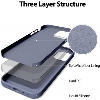 Levandų pilkos spalvos dėklas "Mercury Silicone Case" telefonui iPhone 15 Pro Max