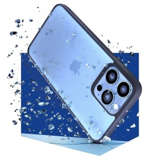 Skaidrus dėklas juodais kraštais "3mk Satin Armor Case+" telefonui iPhone 15 Pro