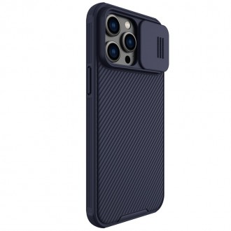 Tamsiai mėlynas dėklas su kameros apsauga "Nillkin CamShield Pro" telefonui iPhone 14 Pro Max