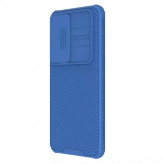 Mėlynas dėklas su kameros apsauga "Nillkin Camshield Pro" telefonui Samsung Galaxy S24 Ultra