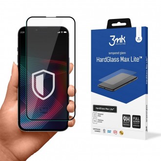 LCD apsauginis stikliukas juodais kraštais 3MK Hard Glass Max Lite telefonui Samsung Galaxy A53 5G