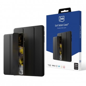 Juodas atverčiamas dėklas "3mk Soft Tablet Case" planšetei Samsung Tab A9 8.7 X110 / X115 