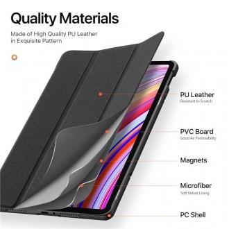 Juodas atverčiamas dėklas "Dux Ducis Domo" planšetei Xiaomi Redmi Pad Pro 12.1