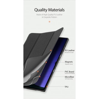 Juodas atverčiamas dėklas "Dux Ducis Domo" planšetei Xiaomi Pad 6 Max 14.0