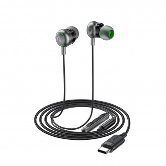 Ausinės Acefast L5 USB-C juodos