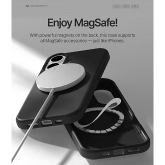 Juodas dėklas "Mercury Pure Magsafe Silicon Case" telefonui Apple iPhone Air