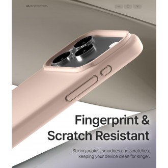 Rožinio smėlio dėklas "Mercury Pure Magsafe Silicon Case" telefonui Apple iPhone 17 Pro