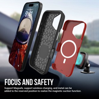 Raudonas dėklas "Perfectionists Triangle Mag Case" telefonui Apple iPhone 17 Pro / 18 Pro